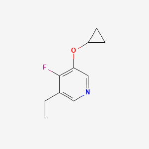 molecular formula C10H12FNO B14842744 3-Cyclopropoxy-5-ethyl-4-fluoropyridine 