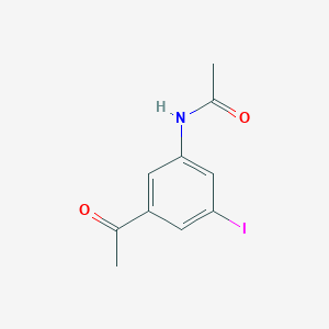 molecular formula C10H10INO2 B14842751 N-(3-Acetyl-5-iodophenyl)acetamide 