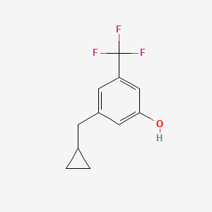 molecular formula C11H11F3O B14842760 3-(Cyclopropylmethyl)-5-(trifluoromethyl)phenol 