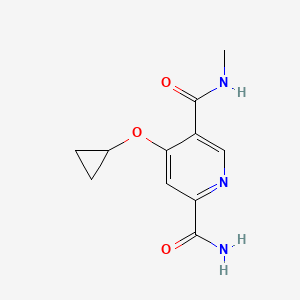 molecular formula C11H13N3O3 B14842778 4-Cyclopropoxy-N5-methylpyridine-2,5-dicarboxamide 