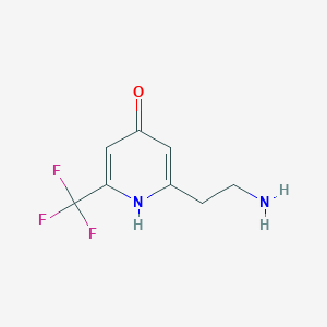 2-(2-Aminoethyl)-6-(trifluoromethyl)pyridin-4-OL