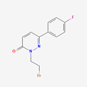molecular formula C12H10BrFN2O B1484281 2-(2-Bromoethyl)-6-(4-fluorophenyl)-2,3-dihydropyridazin-3-one CAS No. 2098079-91-3