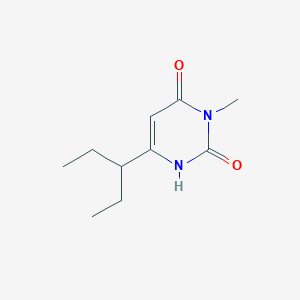 molecular formula C10H16N2O2 B1484282 3-Methyl-6-(pentan-3-yl)-1,2,3,4-tetrahydropyrimidine-2,4-dione CAS No. 2098101-83-6