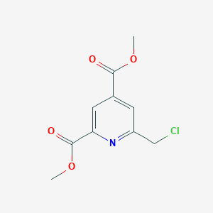 molecular formula C10H10ClNO4 B14842820 Dimethyl 6-(chloromethyl)pyridine-2,4-dicarboxylate 