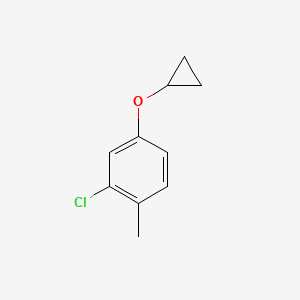 molecular formula C10H11ClO B14842828 2-Chloro-4-cyclopropoxy-1-methylbenzene 