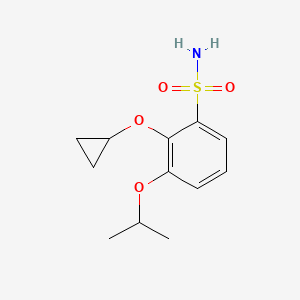 molecular formula C12H17NO4S B14842829 2-Cyclopropoxy-3-isopropoxybenzenesulfonamide 