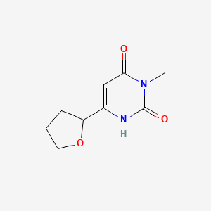 molecular formula C9H12N2O3 B1484283 3-Methyl-6-(oxolan-2-yl)-1,2,3,4-tetrahydropyrimidine-2,4-dione CAS No. 2098073-92-6