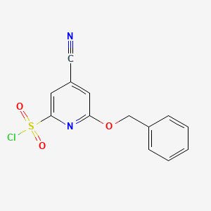 6-(Benzyloxy)-4-cyanopyridine-2-sulfonyl chloride