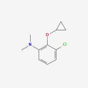 molecular formula C11H14ClNO B14842867 3-Chloro-2-cyclopropoxy-N,N-dimethylaniline 