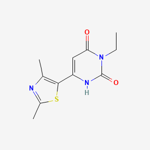 molecular formula C11H13N3O2S B1484288 6-(2,4-二甲基-1,3-噻唑-5-基)-3-乙基-1,2,3,4-四氢嘧啶-2,4-二酮 CAS No. 2098102-18-0