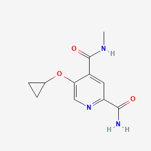 molecular formula C11H13N3O3 B14842894 5-Cyclopropoxy-N4-methylpyridine-2,4-dicarboxamide 