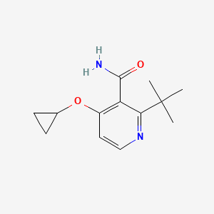 molecular formula C13H18N2O2 B14842904 2-Tert-butyl-4-cyclopropoxynicotinamide 