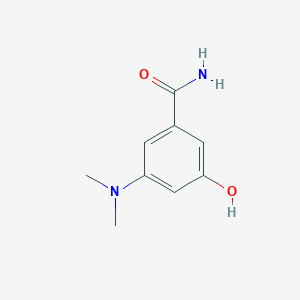 molecular formula C9H12N2O2 B14842905 3-(Dimethylamino)-5-hydroxybenzamide 