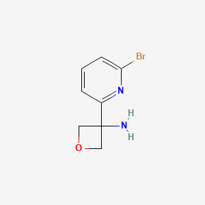 molecular formula C8H9BrN2O B14842912 3-(6-Bromopyridin-2-YL)oxetan-3-amine CAS No. 1393531-99-1