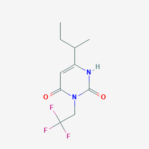 molecular formula C10H13F3N2O2 B1484293 6-(丁基)-3-(2,2,2-三氟乙基)-1,2,3,4-四氢嘧啶-2,4-二酮 CAS No. 2097956-58-4