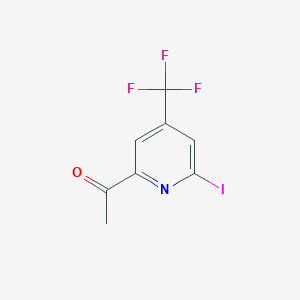 1-[6-Iodo-4-(trifluoromethyl)pyridin-2-YL]ethanone