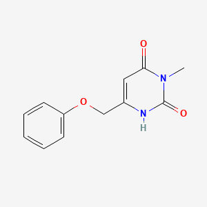molecular formula C12H12N2O3 B1484295 3-Methyl-6-(phenoxymethyl)-1,2,3,4-tetrahydropyrimidine-2,4-dione CAS No. 2098035-19-7