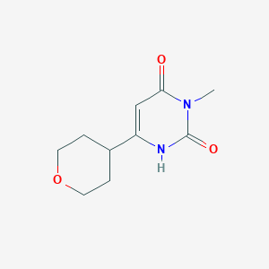 molecular formula C10H14N2O3 B1484296 3-Methyl-6-(oxan-4-yl)-1,2,3,4-tetrahydropyrimidine-2,4-dione CAS No. 2098035-24-4