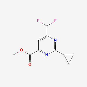 molecular formula C10H10F2N2O2 B1484298 Methyl 2-cyclopropyl-6-(difluoromethyl)pyrimidine-4-carboxylate CAS No. 2098105-18-9