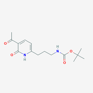 Tert-butyl 3-(5-acetyl-6-hydroxypyridin-2-YL)propylcarbamate