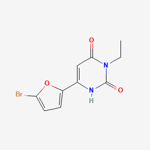 molecular formula C10H9BrN2O3 B1484299 6-(5-Bromofuran-2-yl)-3-ethyl-1,2,3,4-tetrahydropyrimidine-2,4-dione CAS No. 2090932-21-9