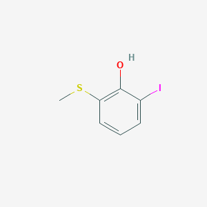 molecular formula C7H7IOS B14842999 2-Iodo-6-(methylthio)phenol 