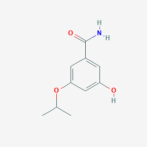 molecular formula C10H13NO3 B14843025 3-Hydroxy-5-isopropoxybenzamide 