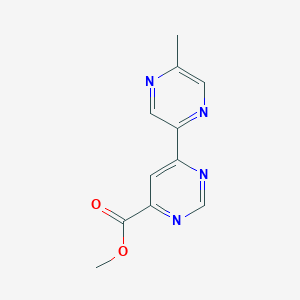 molecular formula C11H10N4O2 B1484303 Methyl 6-(5-methylpyrazin-2-yl)pyrimidine-4-carboxylate CAS No. 2097998-44-0