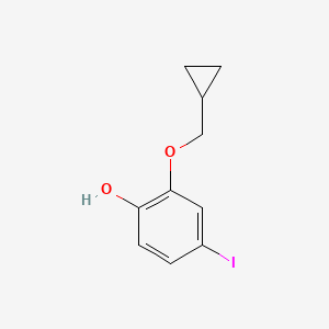 molecular formula C10H11IO2 B14843059 2-(Cyclopropylmethoxy)-4-iodophenol 