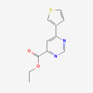 molecular formula C11H10N2O2S B1484309 Ethyl 6-(thiophen-3-yl)pyrimidine-4-carboxylate CAS No. 2098079-25-3