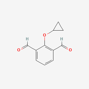 molecular formula C11H10O3 B14843102 2-Cyclopropoxyisophthalaldehyde 