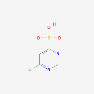 molecular formula C4H3ClN2O3S B14843111 6-Chloropyrimidine-4-sulfonic acid 