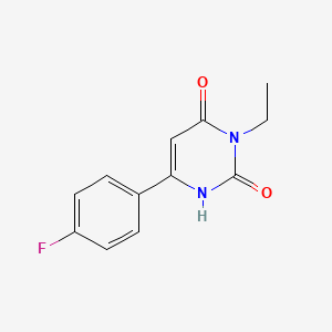 molecular formula C12H11FN2O2 B1484312 3-Ethyl-6-(4-fluorophenyl)-1,2,3,4-tetrahydropyrimidine-2,4-dione CAS No. 2098074-47-4