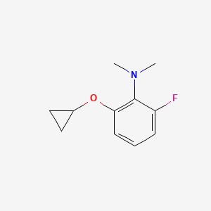 molecular formula C11H14FNO B14843126 2-Cyclopropoxy-6-fluoro-N,N-dimethylaniline 