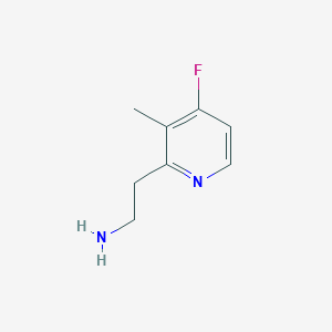 molecular formula C8H11FN2 B14843128 2-(4-Fluoro-3-methylpyridin-2-YL)ethanamine 