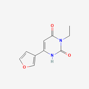 molecular formula C10H10N2O3 B1484313 3-Ethyl-6-(furan-3-yl)-1,2,3,4-tetrahydropyrimidine-2,4-dione CAS No. 2097997-28-7