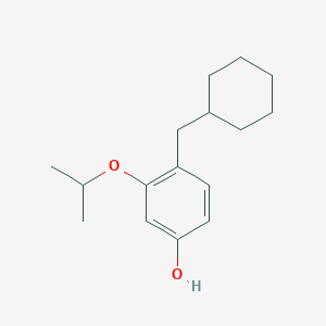 molecular formula C16H24O2 B14843138 4-(Cyclohexylmethyl)-3-isopropoxyphenol 