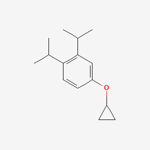 molecular formula C15H22O B14843144 4-Cyclopropoxy-1,2-diisopropylbenzene 