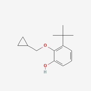 molecular formula C14H20O2 B14843150 3-Tert-butyl-2-(cyclopropylmethoxy)phenol 