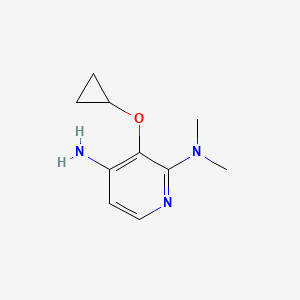 molecular formula C10H15N3O B14843151 3-Cyclopropoxy-N2,N2-dimethylpyridine-2,4-diamine 