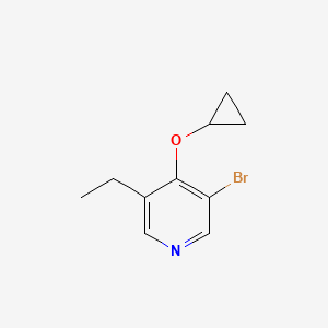 molecular formula C10H12BrNO B14843166 3-Bromo-4-cyclopropoxy-5-ethylpyridine 