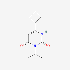 molecular formula C11H16N2O2 B1484317 6-Cyclobutyl-3-(propan-2-yl)-1,2,3,4-tetrahydropyrimidine-2,4-dione CAS No. 2098075-45-5