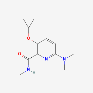 molecular formula C12H17N3O2 B14843170 3-Cyclopropoxy-6-(dimethylamino)-N-methylpicolinamide 