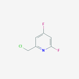 molecular formula C6H4ClF2N B14843180 2-(Chloromethyl)-4,6-difluoropyridine 