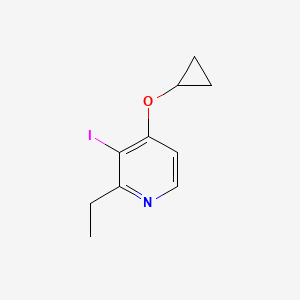 molecular formula C10H12INO B14843184 4-Cyclopropoxy-2-ethyl-3-iodopyridine 