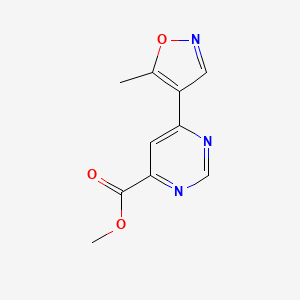 molecular formula C10H9N3O3 B1484320 Methyl 6-(5-methyl-1,2-oxazol-4-yl)pyrimidine-4-carboxylate CAS No. 2098076-29-8