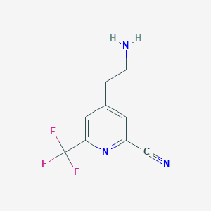 4-(2-Aminoethyl)-6-(trifluoromethyl)pyridine-2-carbonitrile