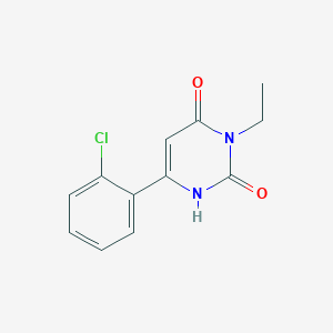 molecular formula C12H11ClN2O2 B1484324 6-(2-Chlorophenyl)-3-ethyl-1,2,3,4-tetrahydropyrimidine-2,4-dione CAS No. 2098074-19-0