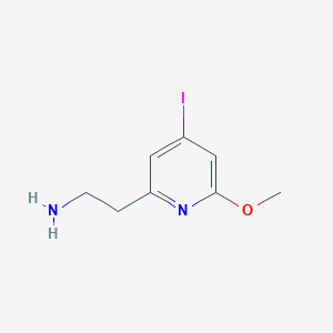 molecular formula C8H11IN2O B14843247 2-(4-Iodo-6-methoxypyridin-2-YL)ethanamine 