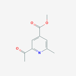 molecular formula C10H11NO3 B14843257 Methyl 2-acetyl-6-methylisonicotinate 